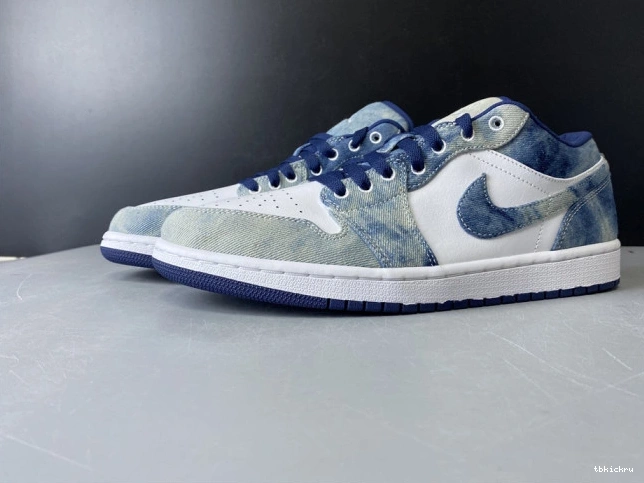 Cheap TBK Denim Jordan Air 1 Low Washed CZ8455-100 0702